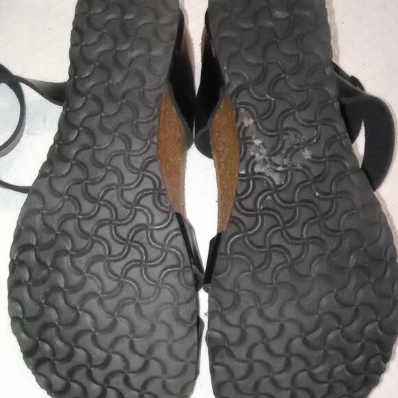 Papillio by Birkenstock Black Leather Women's Ankle Strap Sandals Size 38 - Picture 12 of 12